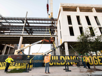 downtown campus under construction