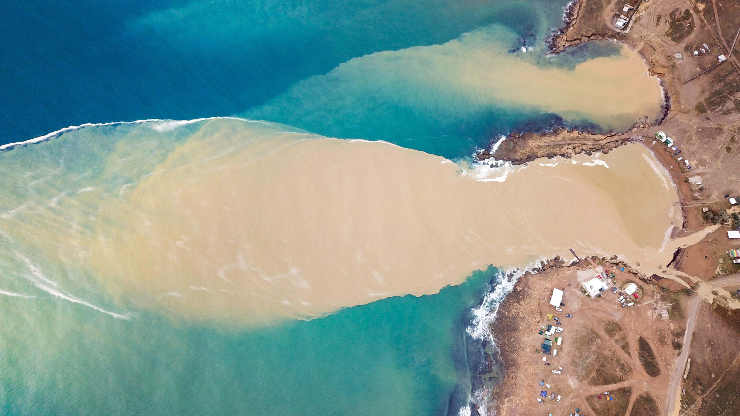 aerial image of beach